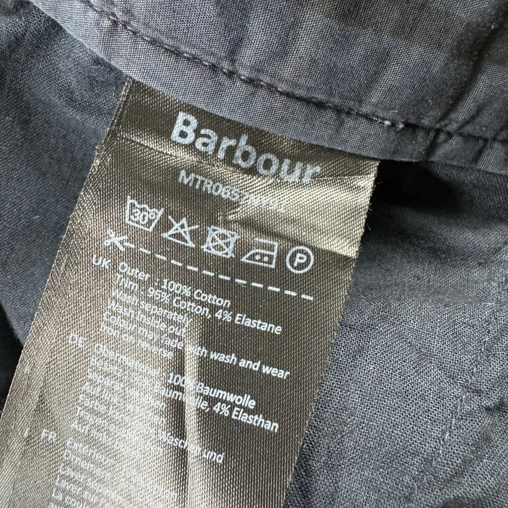Barbour Blue Cotton Mens Chino Flat Front Pant 42x32 MTR0637NY91